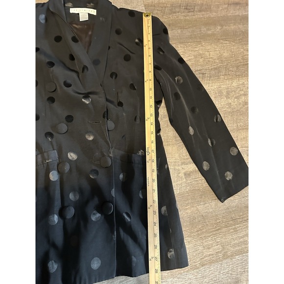 The Limited Black Polka Dor Vintage Blazer Jacket Womens S‎ Smal - Picture 7 of 8